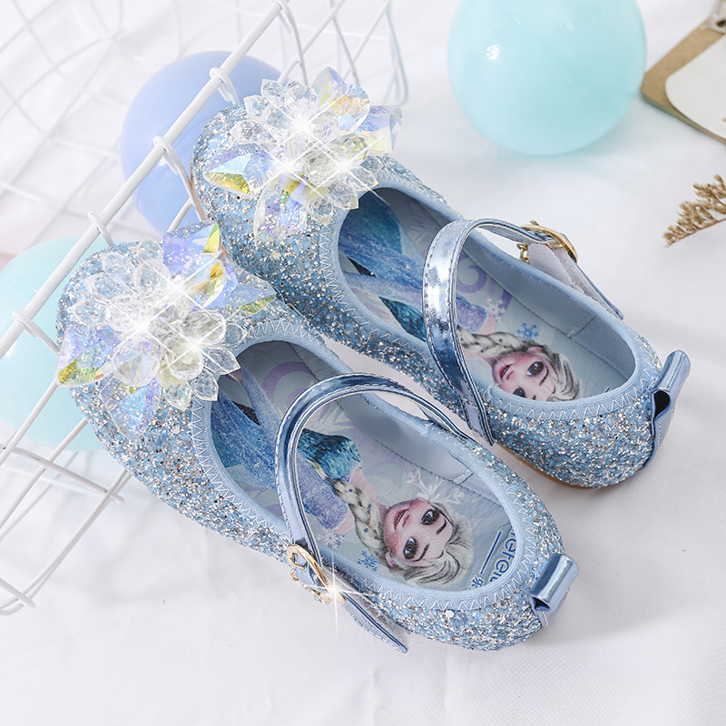 Disney Công Chúa Pha Lê Giày Nữ Mới Giày Đơn Đông Lạnh Aisha Sophia Ren Giày Hiệu Suất Đảng Size 22-36