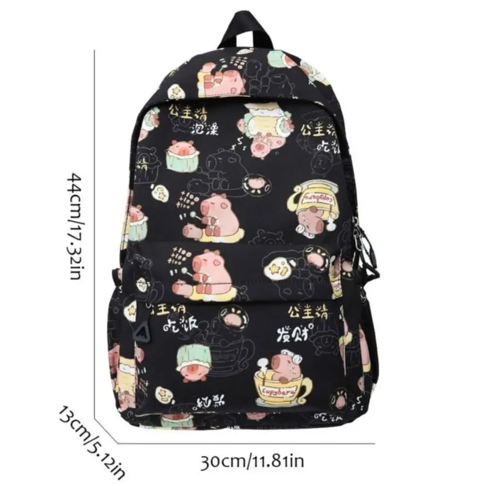 กระเป๋าเป้สะพายหลังน่ารักการ์ตูน capybara กระเป๋าโรงเรียนน่ารักน่ารักๆกระเป๋านักเรียนกระเป๋าใส่แล็ปท็อปความจุขนาดใหญ่