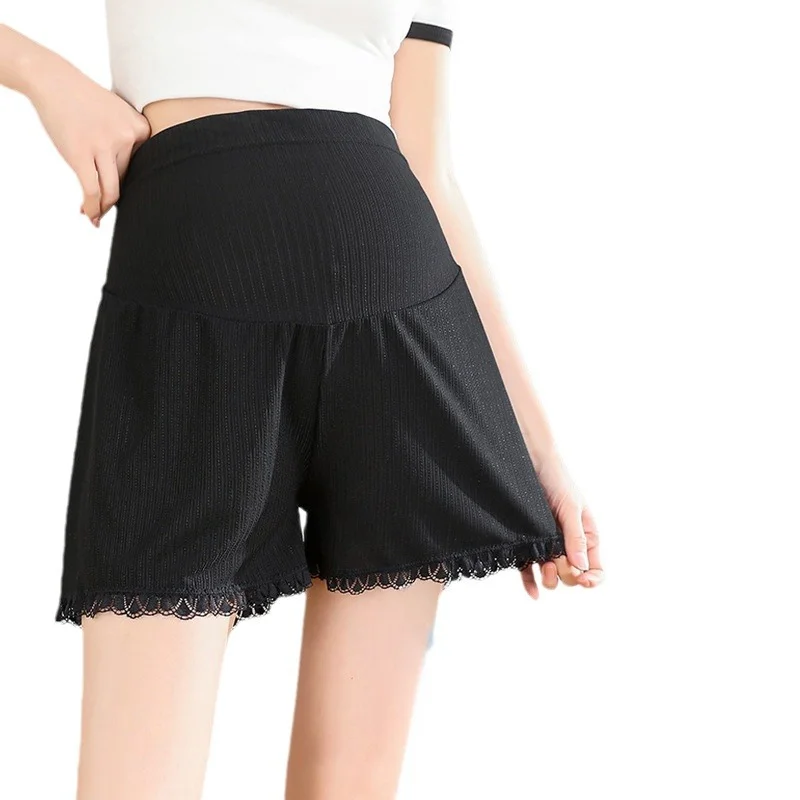 Summer Thin Ice Silk Maternity Safety Pants with Anti Glare Breathable and Loose Fit That Can Be Worn Externally As A Base Short