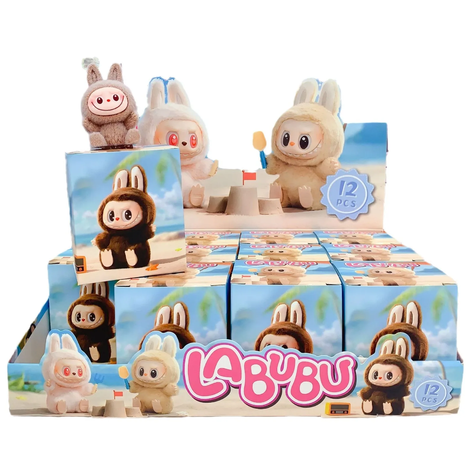 12 stücke Neue Labubu Blind Box Cartoon Beflockung Hand-Made Blind Box Hochwertige Nette Puppe Desktop Ornamente Modell Kinder geschenke
