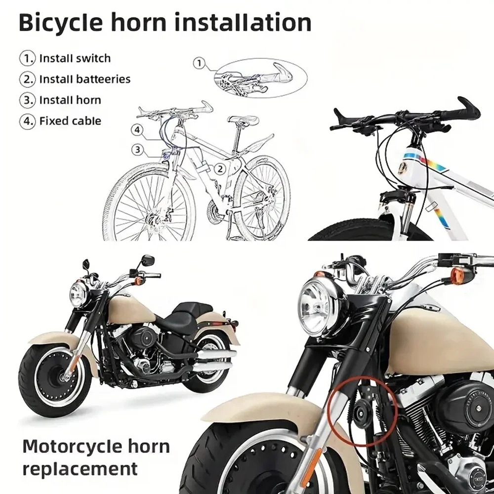 オートバイ電気ホーンキットユニバーサル防水ラウンド大声ホーンスピーカー 12V ホーン 1.5A 105db 信号オートバイアクセサリー