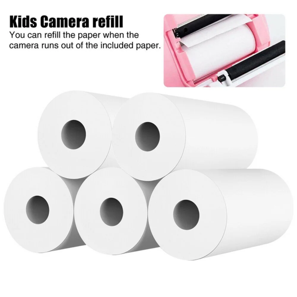 10/15/20/30pcs 57*25mm Thermal Paper for Mini Printer White Children Camera Instant Print Kids Camera Printing Paper Replacement
