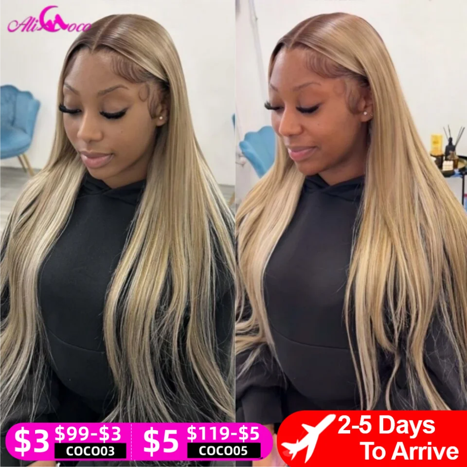 Ash Blonde Wigs Human Hair 13x4 Transparent Lace Front Wigs Human Hair 200 Density Ash Blonde Straight Lace Front Wigs for Women
