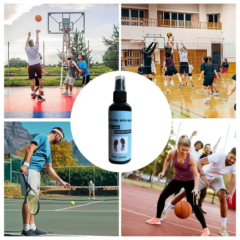 100ml รองเท้า Grip สเปรย์ Anti-SLIP Sole สเปรย์สเปรย์สําหรับรองเท้าบาสเก็ตบอลรองเท้า Protector ปรับปรุง Traction ทําความสะอาด & ฟื้นฟู