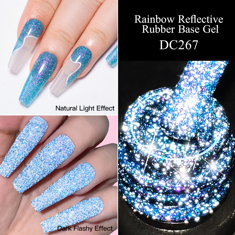 Mtssii 7ml Reflective Glitter Gel Nail Polish Semi Permanent Shiny Sequins UV LED Varnish Art Semi Permanent Gel For Manicure
