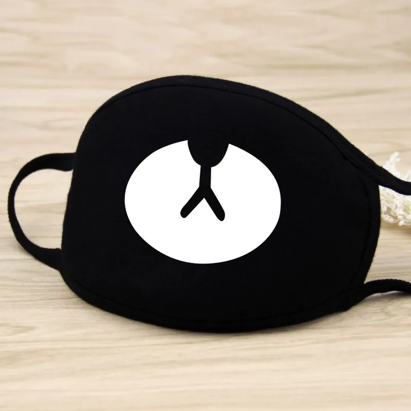 Masque facial en coton avec filtre coupe-vent, lavable et réutilisable, avec impression amusante 3D