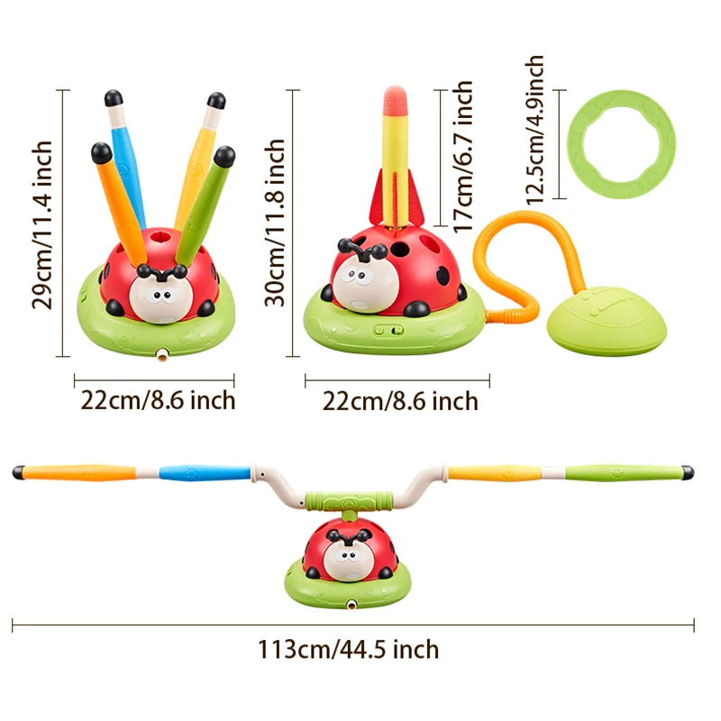 4 stili coccinella macchina ghiera salto lanciarazzi giocattolo gioco sportivo capacità di movimento di presa all'aperto sviluppo educativo