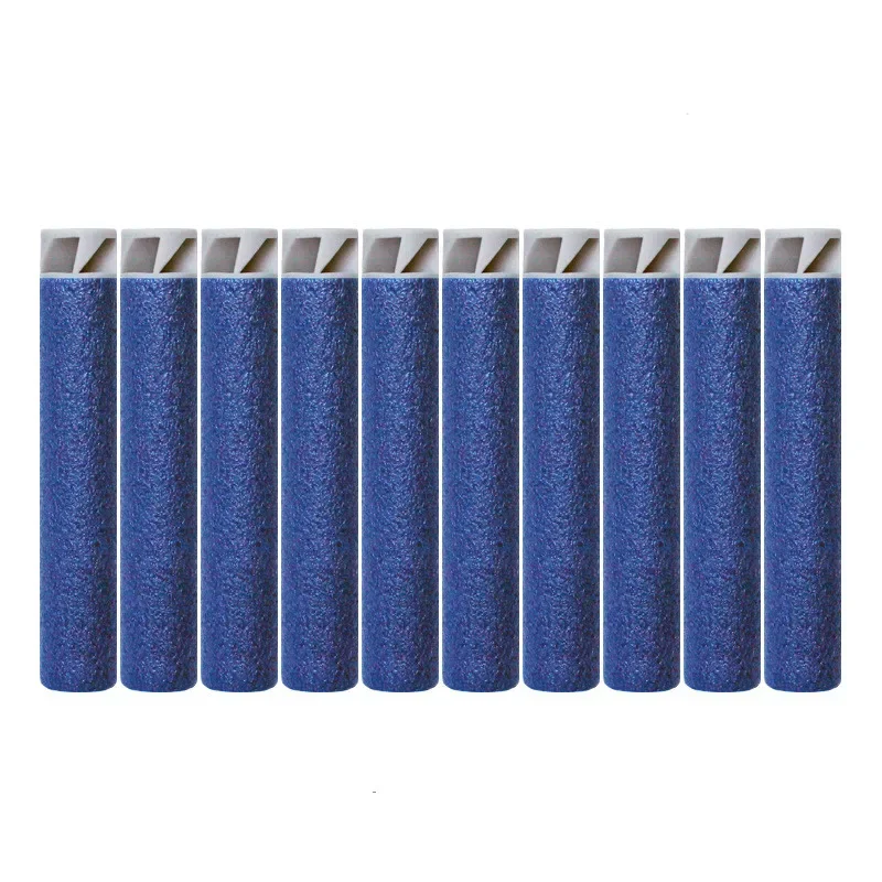 200pcs/Lot 10 Colors  Dart Refills Flat Soft Head Grey Foam Bullets for Nerf Toy Gun 7.4c*1.3cm Accustrike Series Blaster Foam