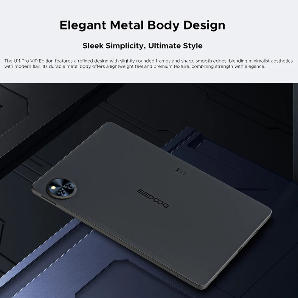 DOOGEE U11 Pro Android 15 Tablet 30GB(6+24) 256GB 11" HD 90Hz Display 8580mAh Battery Unisoc T7200 octa-core Widevine L1