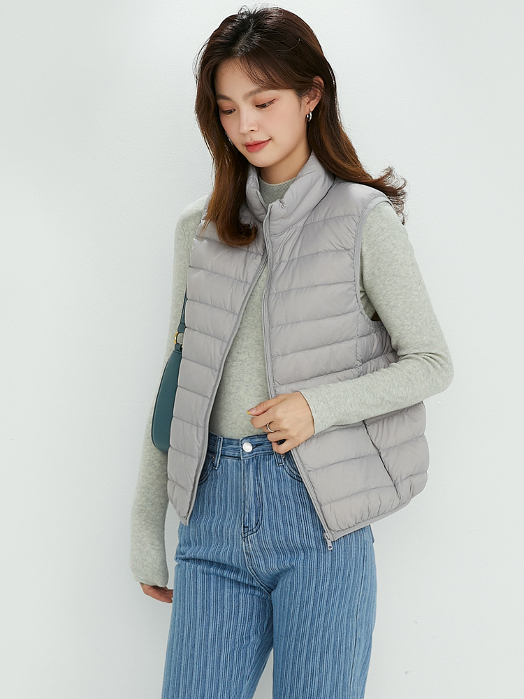 Frauen 90% Weiße Ente Unten Weste Weiche Matte stoff Ultra Licht Weste Tragbare Ärmellose Jacke Herbst Winter Mantel Hohe qualität
