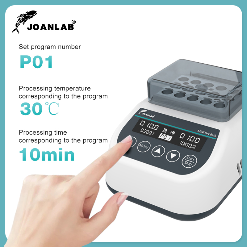 Joanlab Draagbare Mini Thermostatische Droge Bad Incubator Lab Verwarming Met Verwarming Blok Voor 0.2/0.5/1.5/2Ml Centrifugebuis