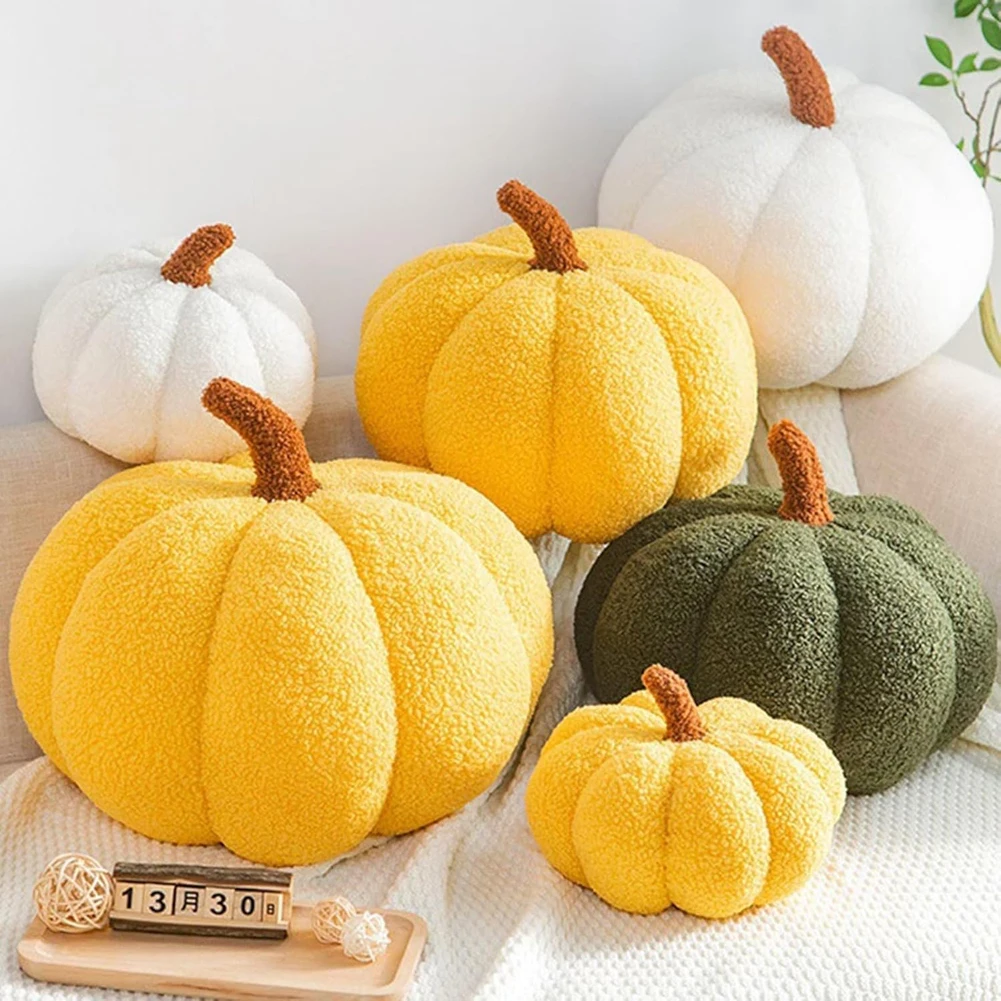 Nueva almohada de calabaza, cojín creativo de forma especial para sofá, peluche de Halloween, almohada de felpa divertida, decoración del hogar para fiesta para niños