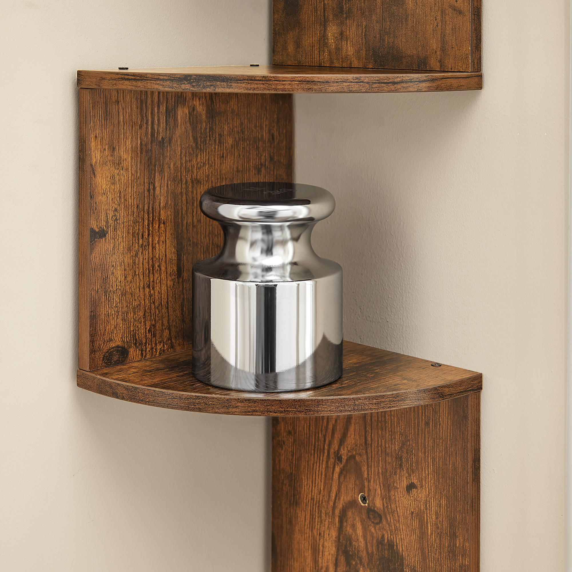 VASAGLE Eckregal, Wandregal 5 Ebenen, Schweberegal für Bücher, Bücherregal, Pflanzenregal für Schlafzimmer, Wohnzimmer