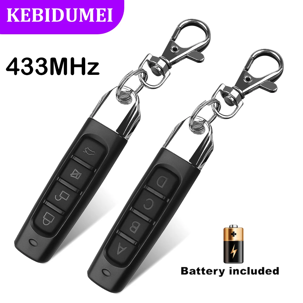 Control remoto clon Universal de 433MHz, copia RF de 4 teclas, Control remoto, abridor de puerta de garaje, duplicador de llaves remotas para seguridad del hogar