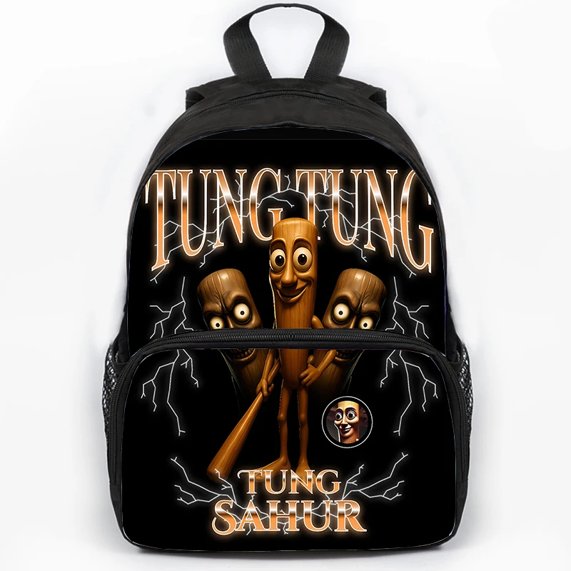 อิตาเลี่ยน Brainrot พิมพ์กระเป๋าเป้สะพายหลังโรงเรียนกระเป๋าการ์ตูน Tung Tung Sahur นักเรียนกระเป๋าถือเด็กชายหญิง Rucksack Mochila