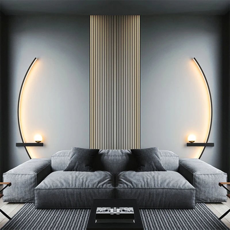 Lámpara de pared LED de 55/105CM, Control remoto inteligente, iluminación izquierda y derecha, apliques de pared para dormitorio, mesita de noche, sala de estar, luces Led para el hogar, brillo