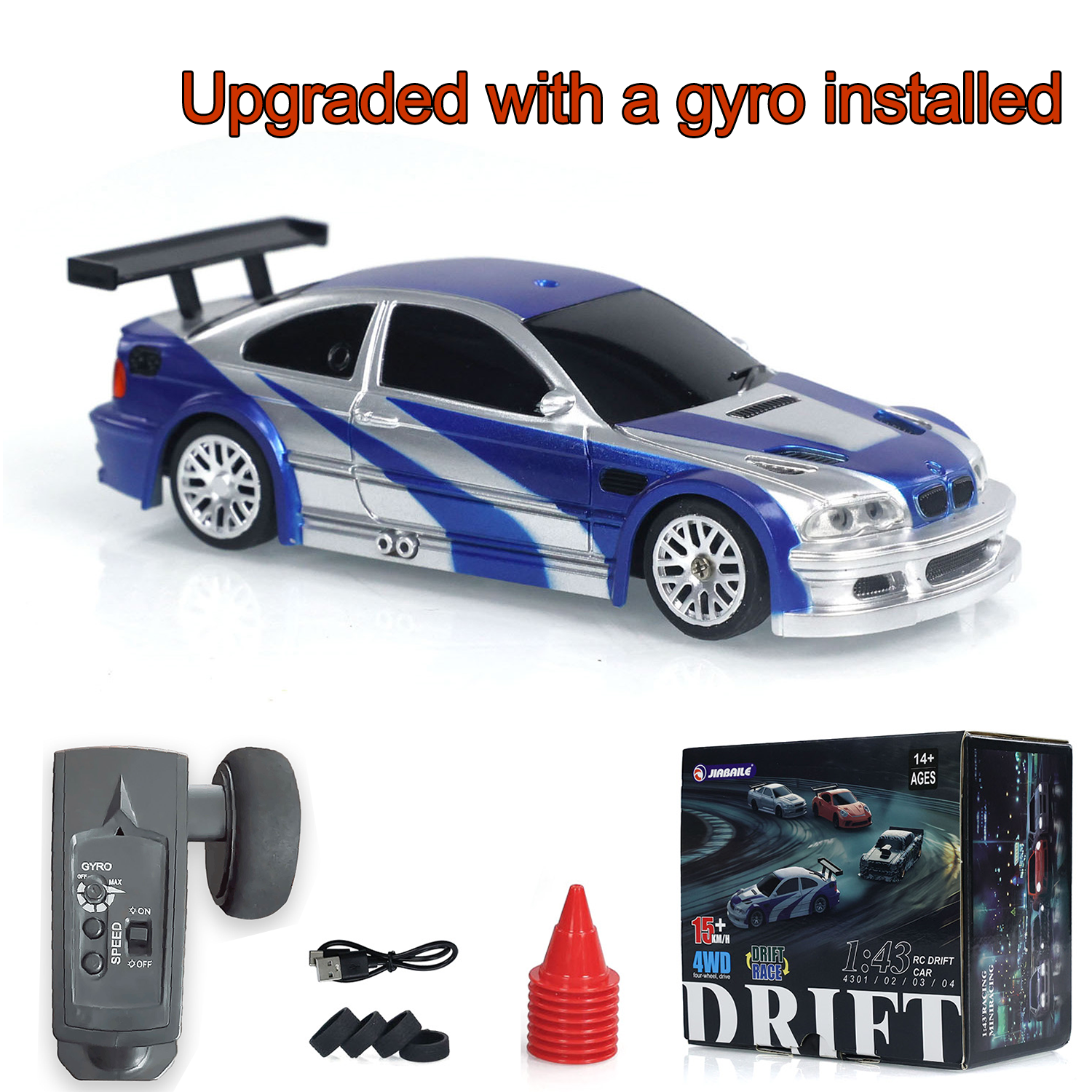 アップグレードジャイロミニおもちゃ 4WD 1/43 RC スピードカー RTR 2.4 グラムラジオコントロールレーシングドリフトカー四輪駆動高速モデルギフト