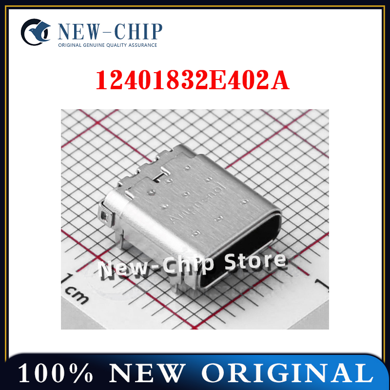 2pcs-50 teile/los 12401832 e40 2a 12401832 usb stecker buchse typ-c rcpt r/a top mount dual smt neues original