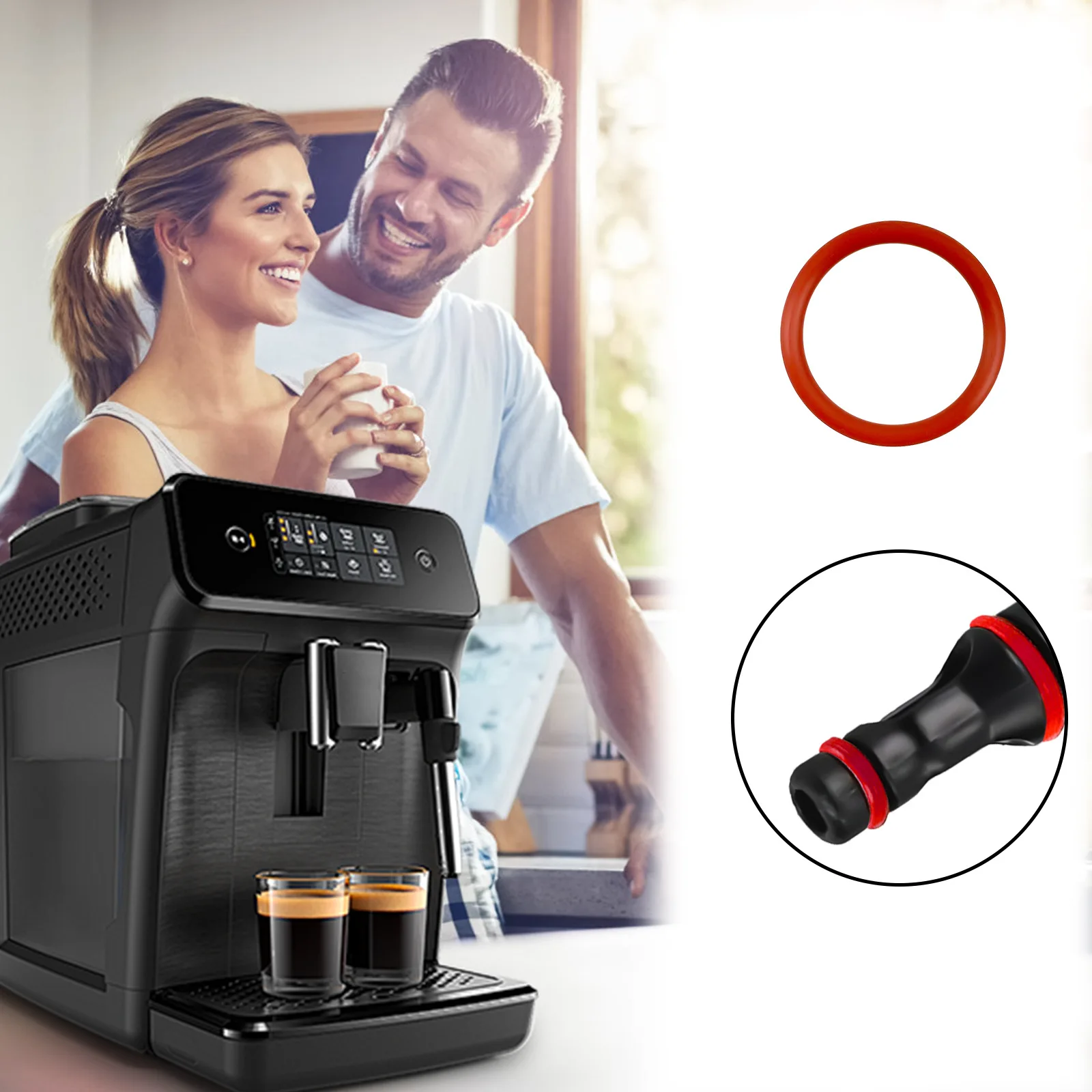 1/2/3 ชุดกาแฟ O-Ring Seal Kit กาแฟเครื่องสกัด Brewer ถังน้ําซีลแหวน Brewing Group Spout Connector ซิลิโคน
