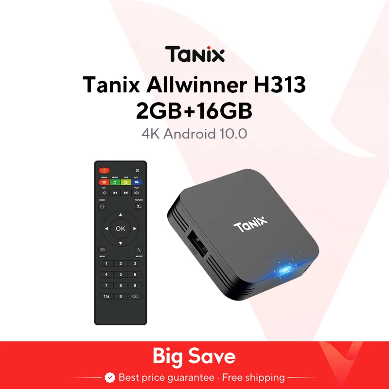 Tanix TX1 Android 10 TV Box 2.4G WIFI 4K 16GB 8GB Lettore multimediale globale