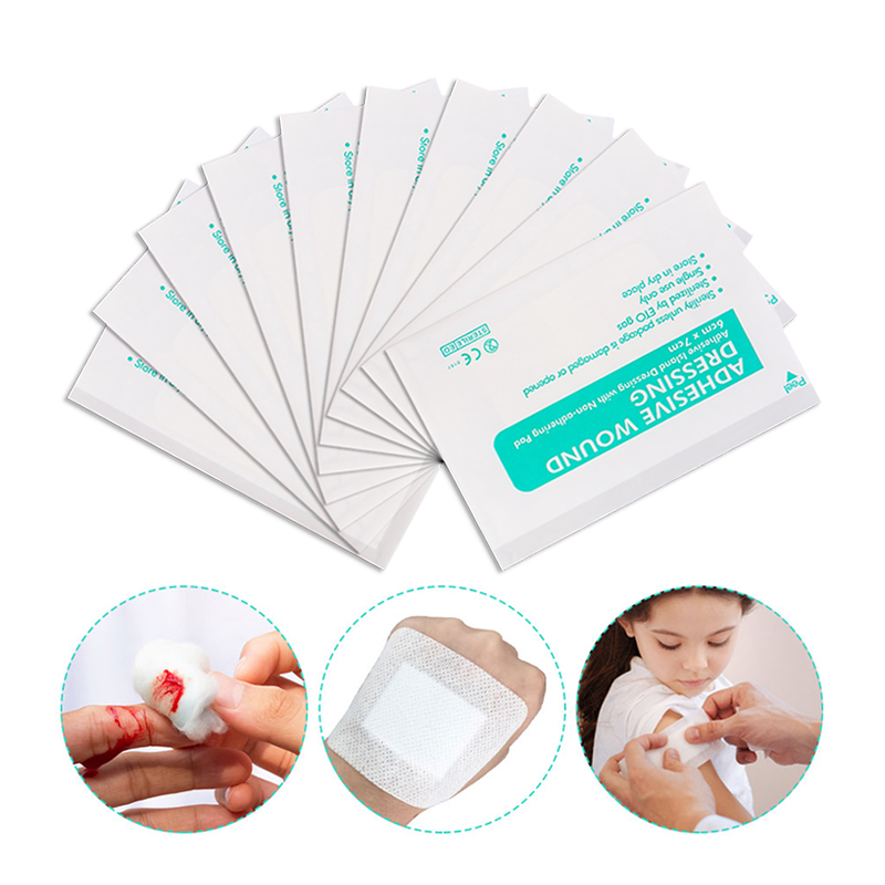 Grand pansement médical, Kit de premiers secours, pansement adhésif, imperméable, Non tissé, plâtre pour plaies, hémostase, autocollants stériles, 5/10/20 pièces
