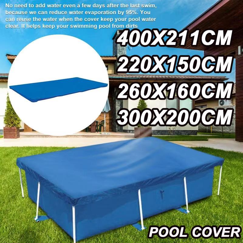 Надувное покрытие для бассейна, устойчивое к ультрафиолетовому излучению, защитные чехлы для бассейнов, многоразовые утолщенные брезенты, чехлы для бассейна 4X2,11 м