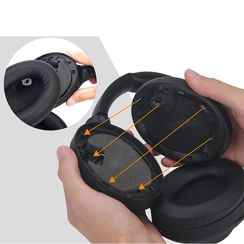 KUTOU Replacement Ear Pads Cushions for Sony WH-1000XM4 Headphone Soft Memory Foam Pads 1000 XM4 1000XM4 Earpads