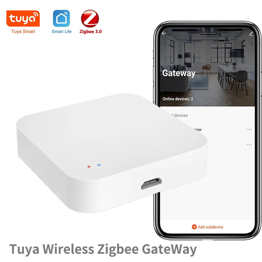 Tuya Zigbee Hub Wireless Multi Mode Gateway für Smart Home Automation für ZigBee-Geräte über Smart Life
