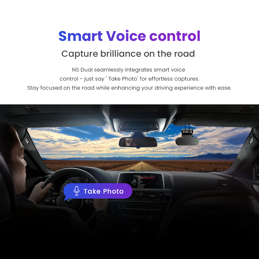 DDPAI 4K Dash Cam N5 doble frontal y trasera 4K resolución UHD cámara de salpicadero coche DVR Al Base Radar NightVIS ADAS GPS grabación automática