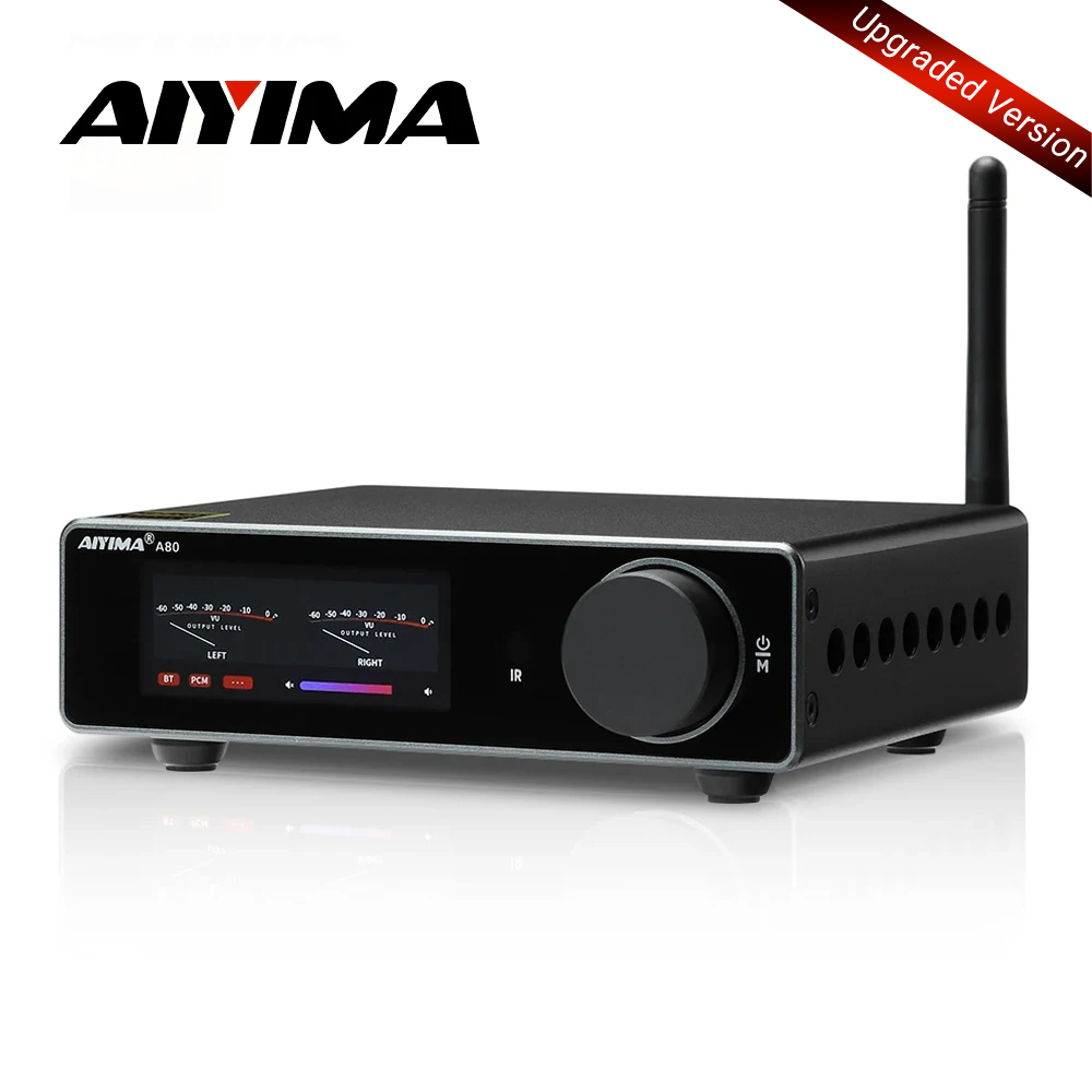 AIYIMA A80 TPA3255 PFFB Bluetooth DAC Stereo Power Amplifier 300Wx2 Class D 2.0 HiRes Digital Amp with RCA TRS OPT COA USB Input
