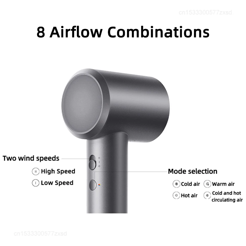 Xiaomi Mijia-secador de pelo eléctrico H501, iones negativos de alta velocidad, 110.000 Rpm, cuidado profesional del cabello, viento de 62 m/s, 1600W, secado rápido