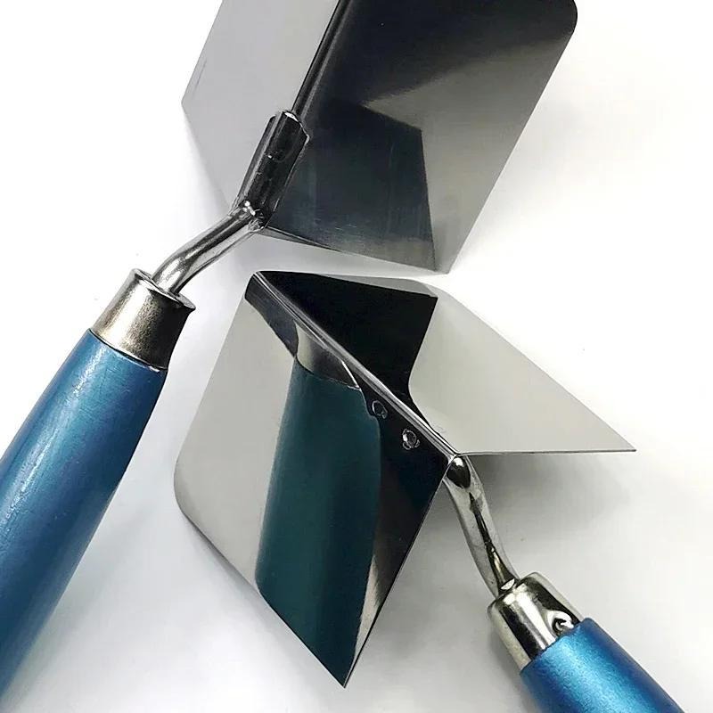 8x6cm Drywall Corner Tool Outside / Inside Corner Knife Stainless Steel Corner Trowel for Drywall Gyprock Plasterboard