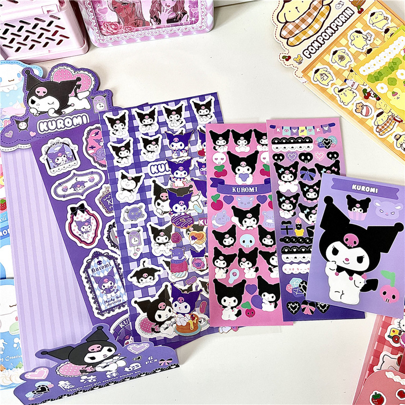 かわいいサンリオステッカー DIY ハンドアカウント日記装飾キティクロミ面白い漫画キッズガールズクリスマス誕生日ギフト報酬おもちゃ