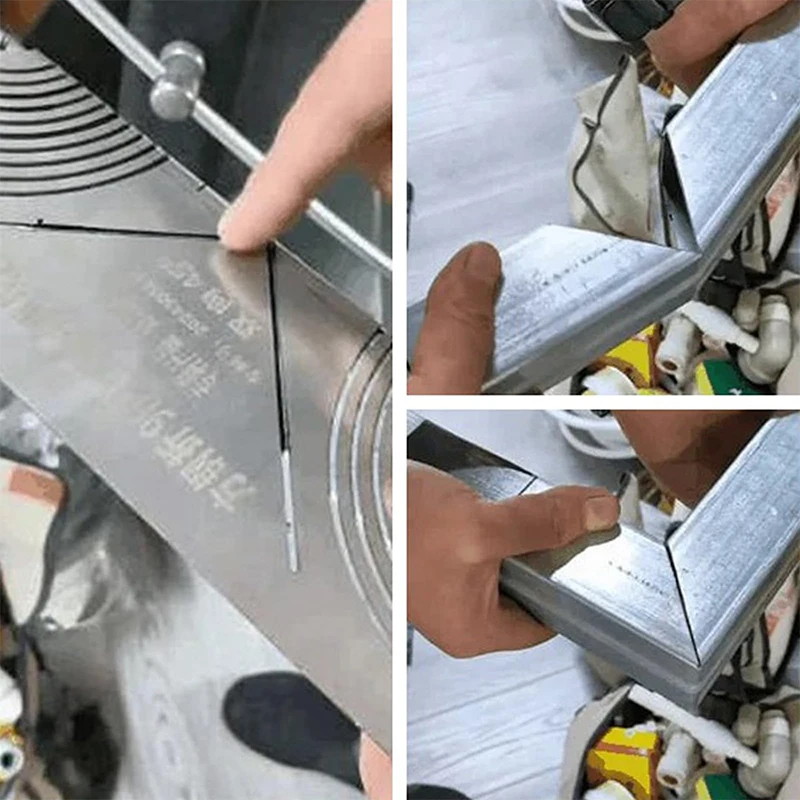 Aluminum Alloy Multifunctional Precisionflex Angle Measuring Ruler Arc Marking Gauge Tool Degree Square Woodworking Angle Ruler