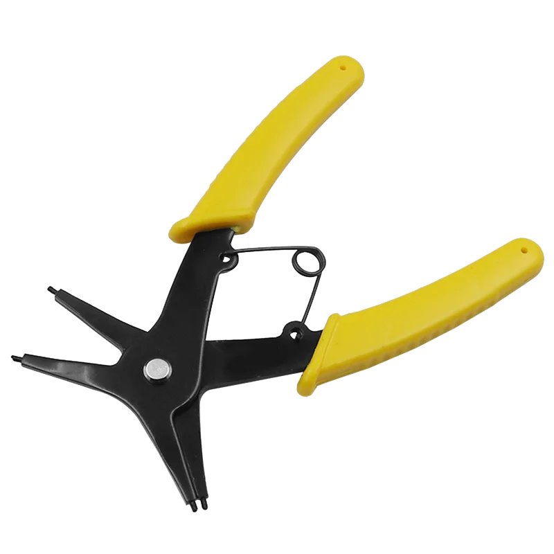 Pinza per anelli elastici 2 in 1 Pinza per anelli elastici a 4 vie Utensile manuale multifunzionale
