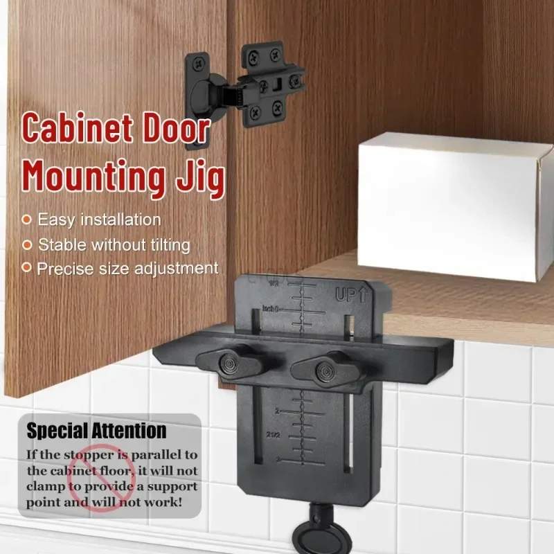 Cabinet Door Mounting Jig Cabinets Frame Install Clamp Household Hidden Door Mounting Support Arm Mini ABS Plastic Bracket Tools