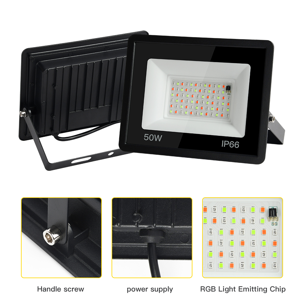 RGB LED Flutlicht Reflektor Außenbeleuchtung 220V 30W 50W 100W IP66 Wasserdichte Outdoor RGB Strahler lampen Landschaft Beleuchtung