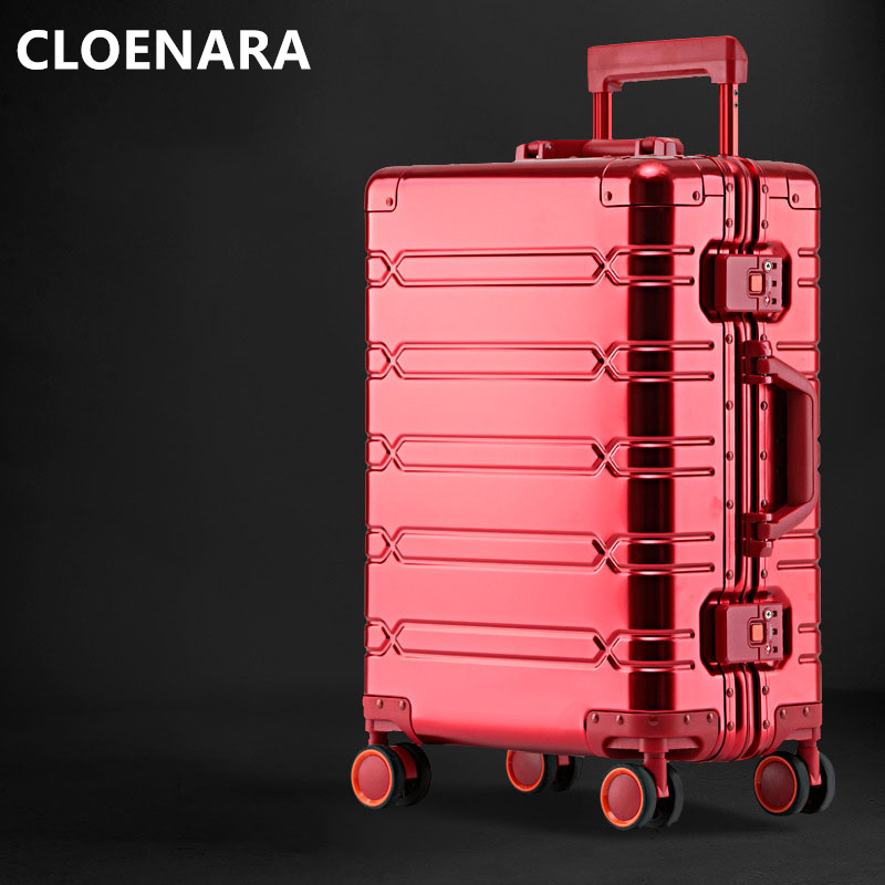 COLENARA 20"24"29 Inch Suitcase Aluminum Alloy Frame Super Thick Trolley Case Business Password Waterproof Rolling Luggage