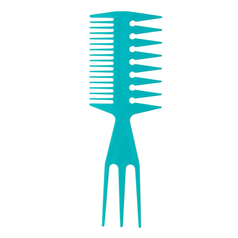 3-In-1 ฟันใหญ่คู่ฟันหวีผมสําหรับผู้หญิง Anti-Static หวีสําหรับผมหยิก Hairdressing จัดแต่งทรงผมสําหรับชาย