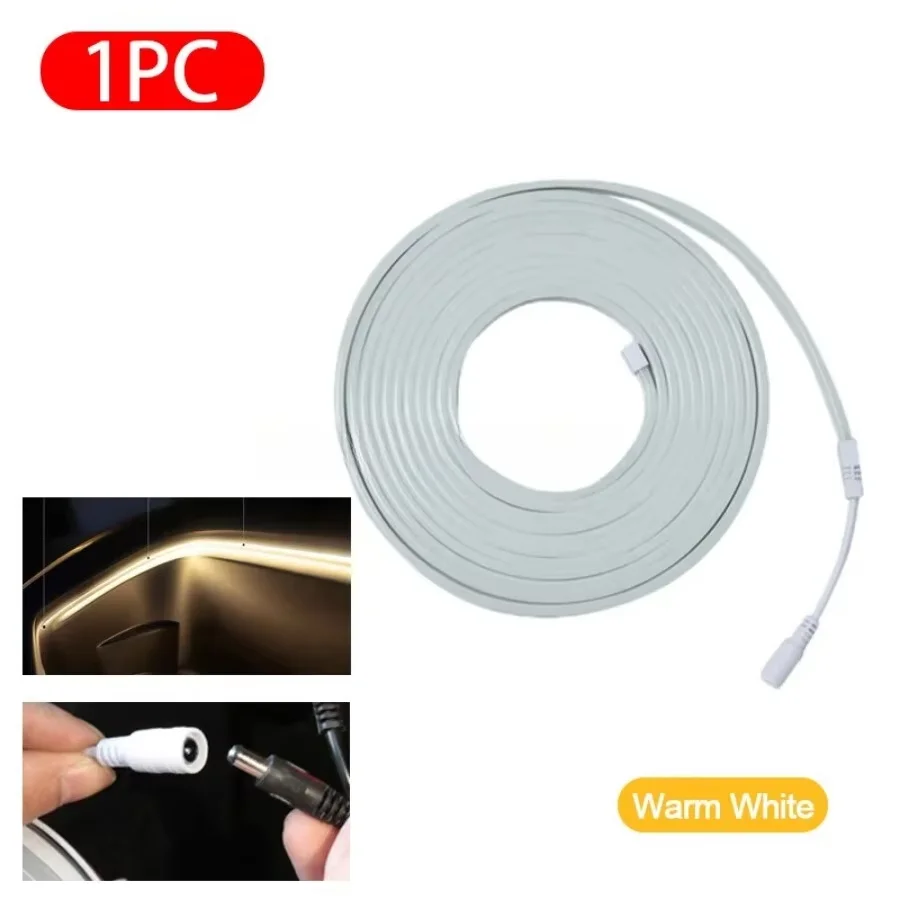 Faixa de luz ambiente led flexível 5m dc12v para tesla modelo y 3 s após tronco frunk silicone interior do carro lâmpada decorativa diy