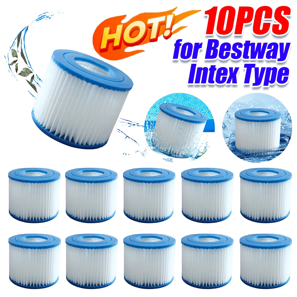 Filtro de repuesto para piscina, 1-10 Uds., apto para cartucho de filtro Flowclear Size VI Lay-Z-Spa-Miami Vegas Palm Springs