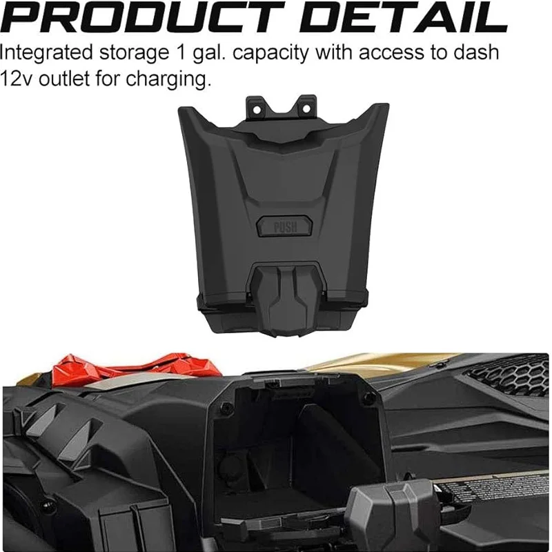 Suporte para smartphone com modelos de armazenamento integrados, bandeja organizadora para 2017-2023 can am maverick x3, acessórios 715002874