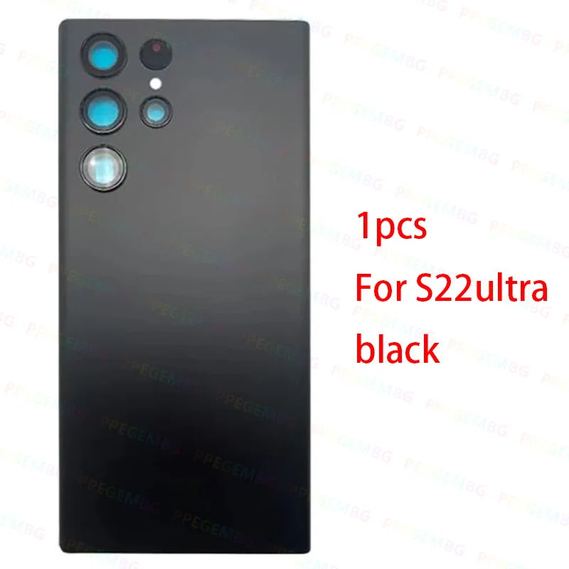Zurück Glas Ersatz Für Samsung Galaxy S22 Ultra S908 S22 Ultra Batterie Abdeckung Hintere Tür Gehäuse Panel Fall Kamera Objektiv Teile