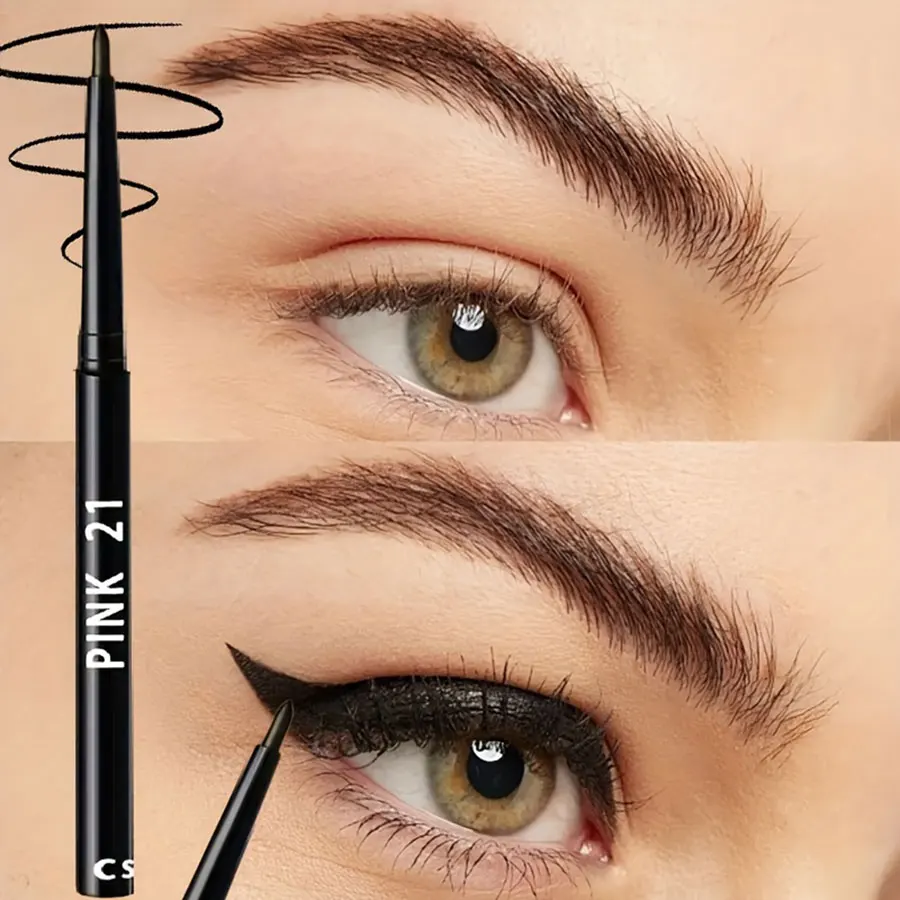 Confezione da 5 matite eyeliner nere impermeabili e resistenti al sudore: a lunga durata, a prova di sbavature per il trucco degli occhi audace, formula EasyGlide per Perf