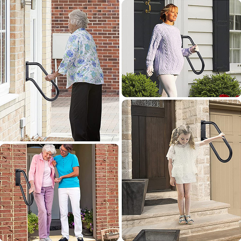 ステンレス鋼のステップ手すり頑丈な壁に取り付けられた階段手すり取り外し可能なU字型グラブバーガレージポーチ、庭用