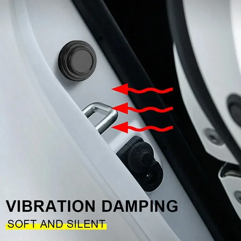 ประตูรถ Anti-collision แผ่นซิลิโคน Self-กาวสติกเกอร์ปิดประตู Soundproof เงียบบัฟเฟอร์ปะเก็นรถอุปกรณ์เสริม