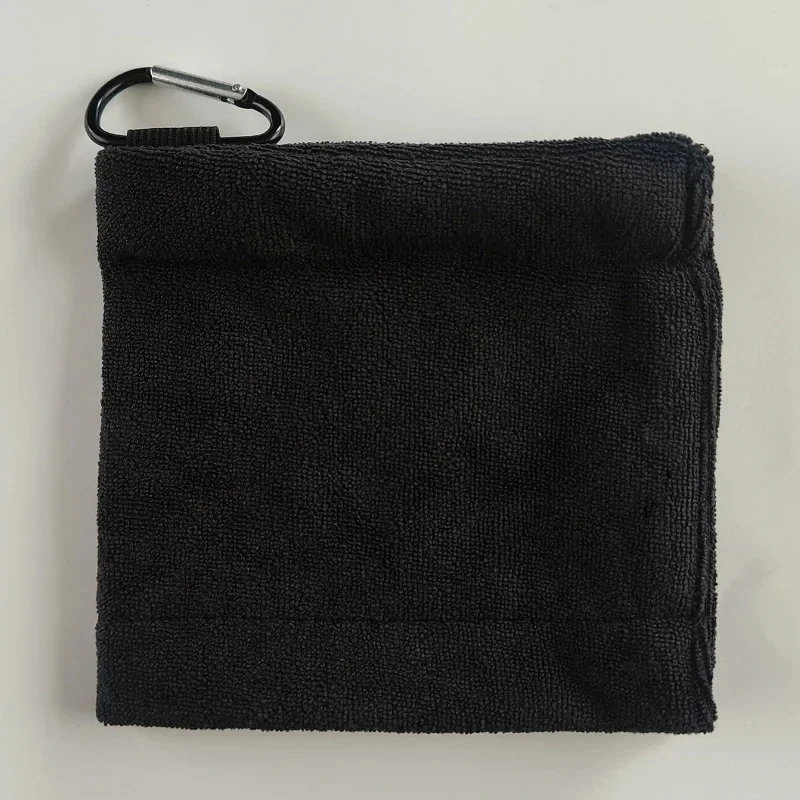 14*14cm 골프 타월 높은 흡수력 클리닝 타월 카라비너 고리 포함 땀 흡수 닦는 천 클럽 클리닝