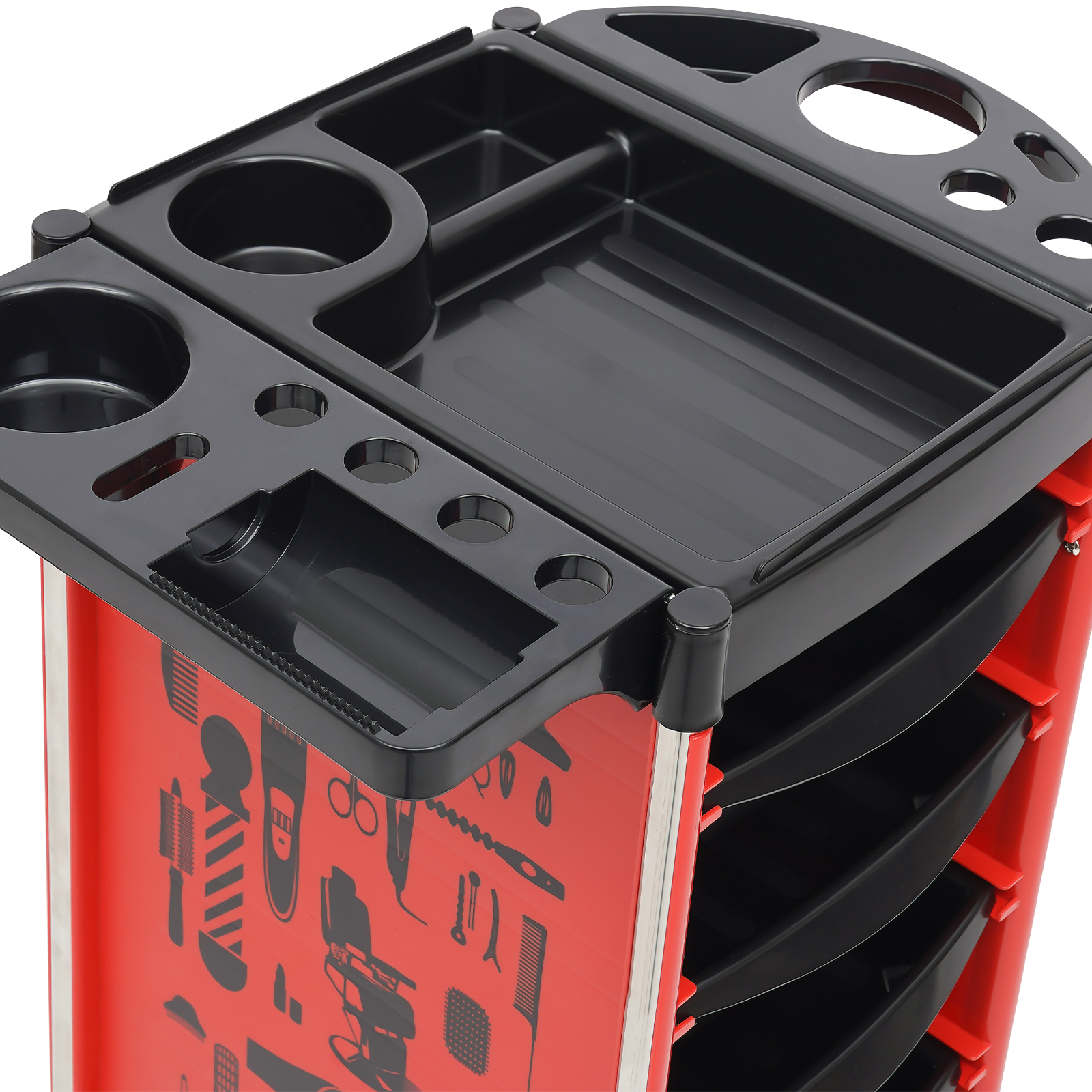 Carrello per parrucchieri carrello per salone con 5 cassetti retrattili portautensili pieghevole carrello per parrucchieri SPA per parrucchieri parrucchieri