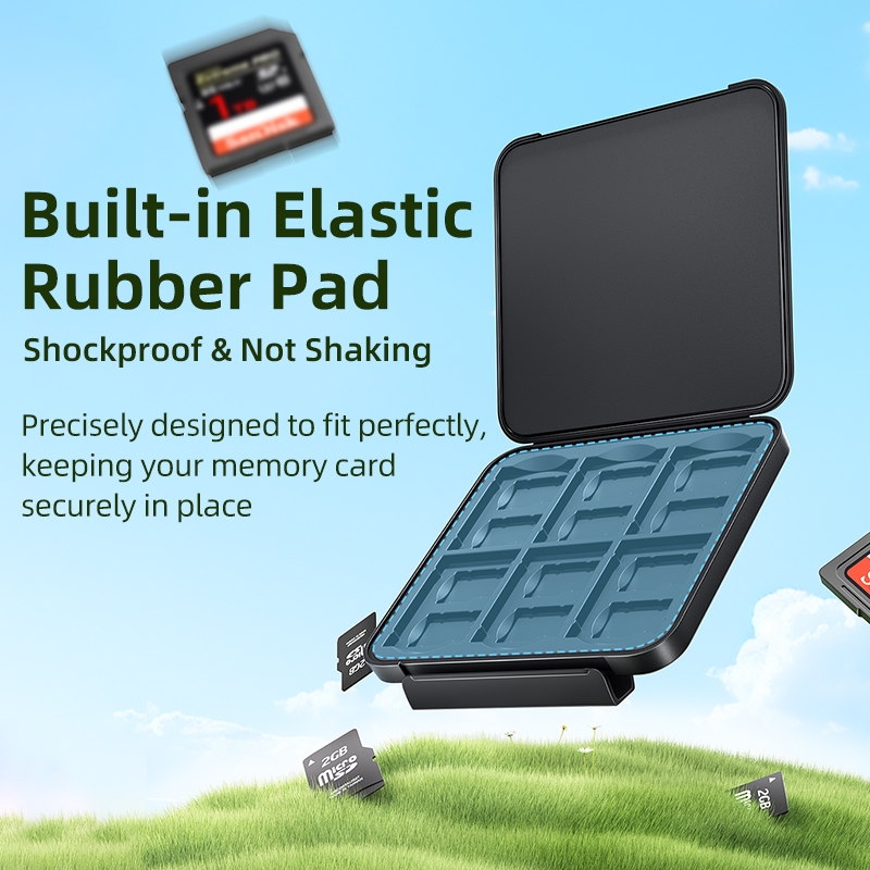 Llano Card Case Holder Water Resistant & Anti-Shock Memory Card Case for SD/Micro SD TF Card Storage Organizer Protector Cover