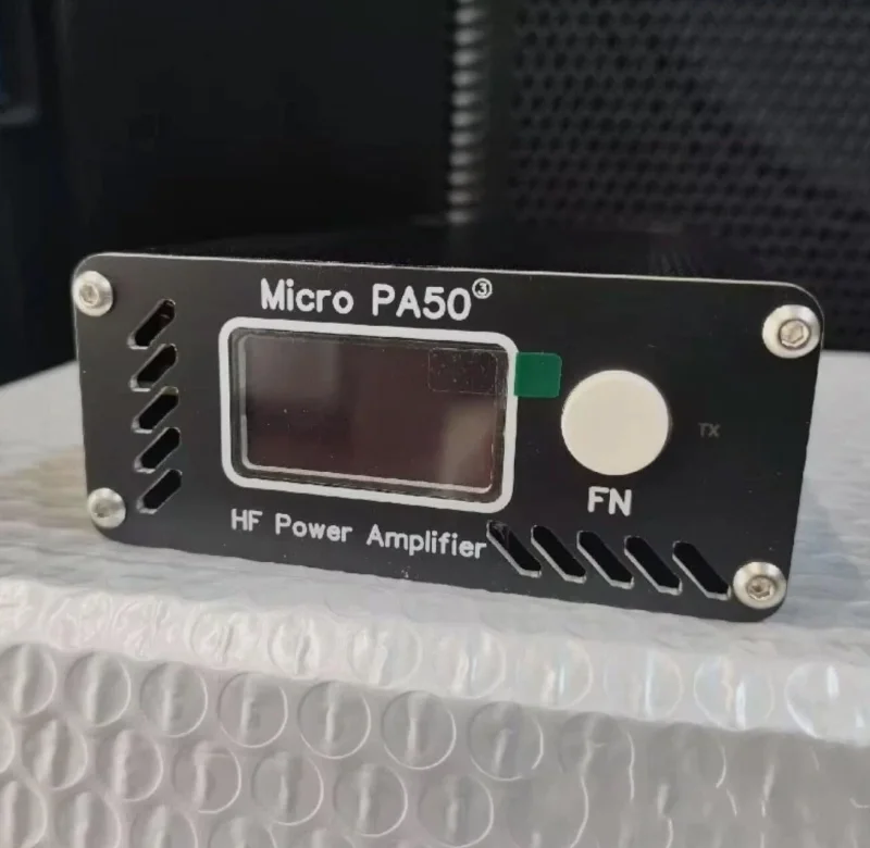 마이크로 PA50-3 50W 3.5MHz-28.5MHz 1.3인치 OLED 스크린 지능형 단파 HF 전력 증폭기 SWR 미터 LPF 필터 업데이트 PA50 +